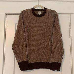 J. Crew Rugged Merino Brown Knit Sweater